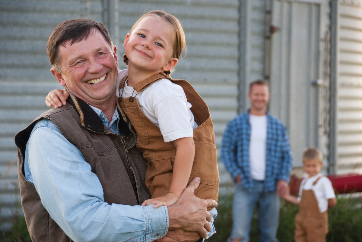 Multi-generational farming family