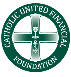 Catholic United Financial Foundation emblem.
