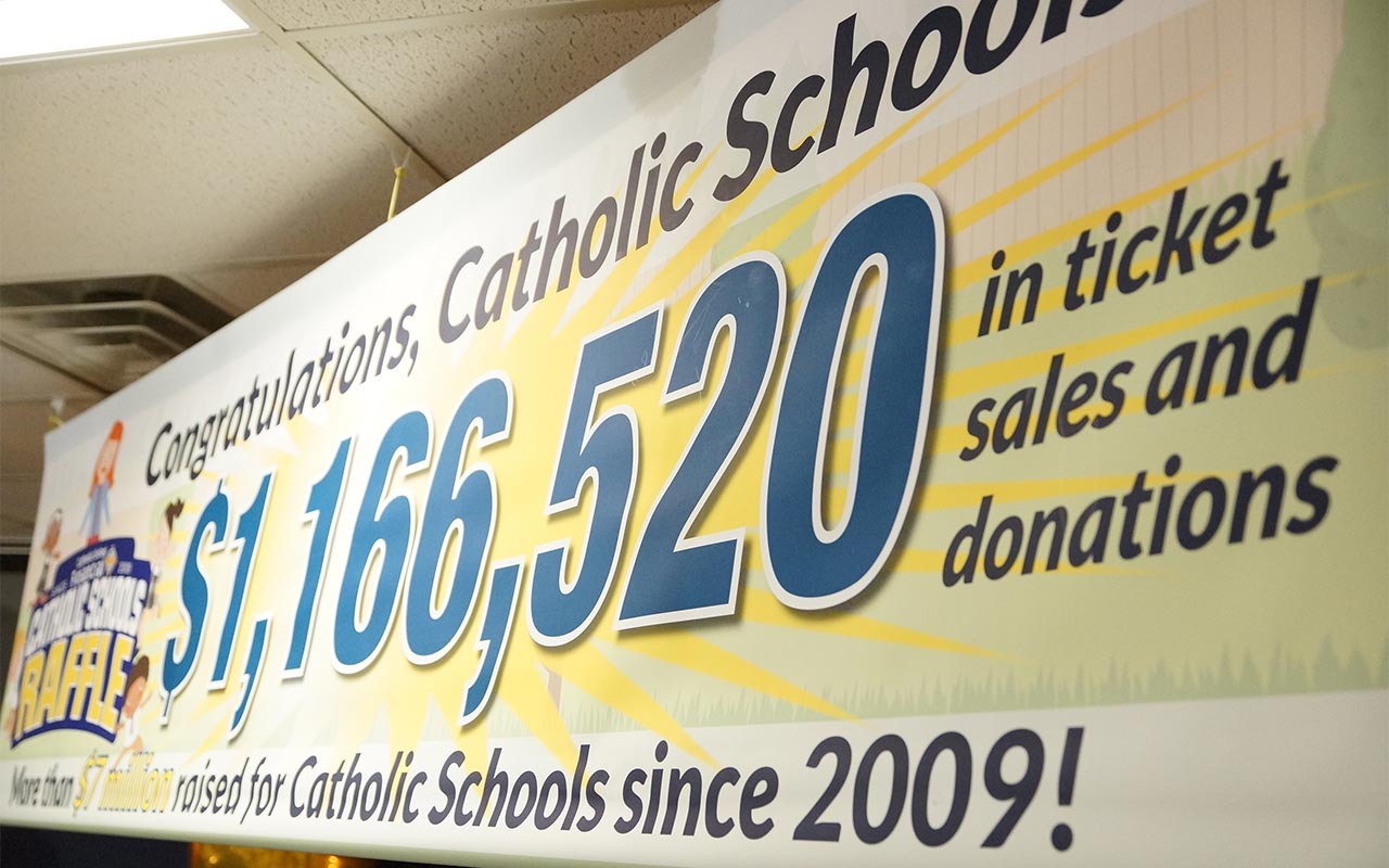 The grand total raised in the 2018 Catholic Schools Raffle.