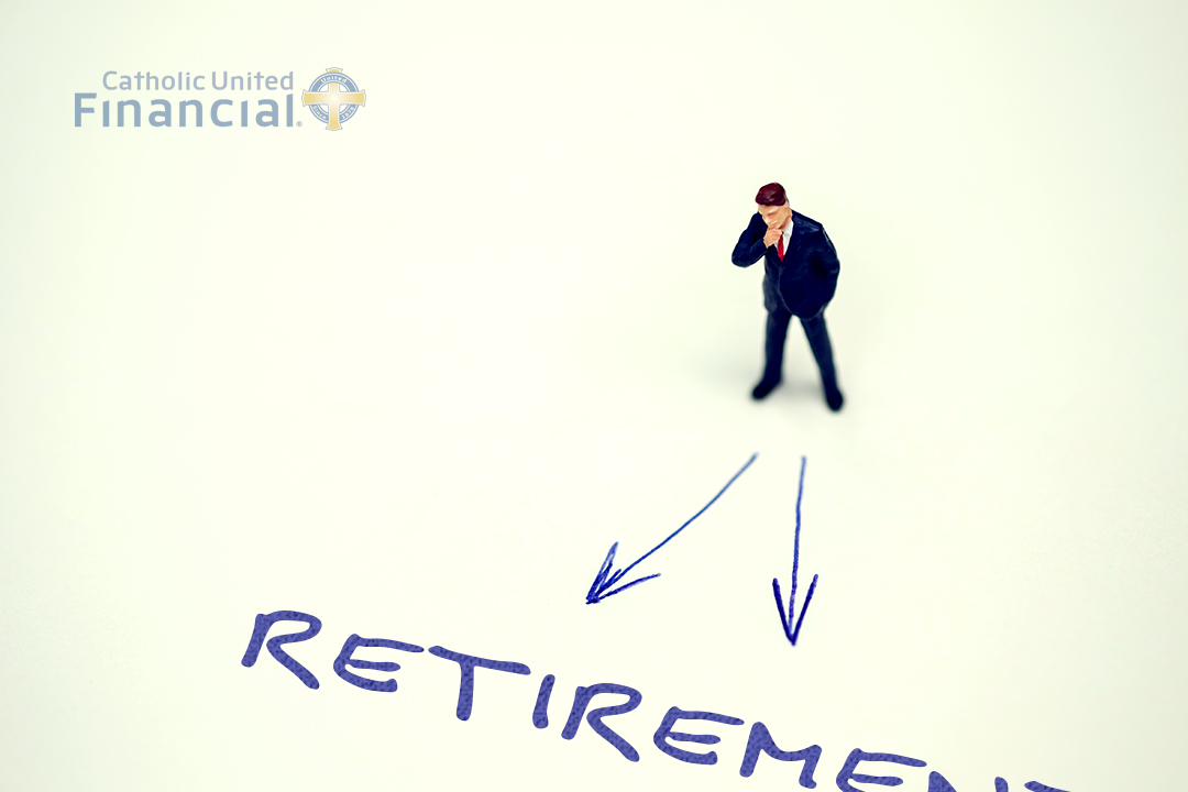 Man pondering his savings paths to retirement Shutterstock