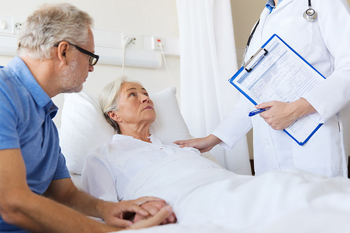 Senior couple in hospital