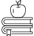 apple on two books icon